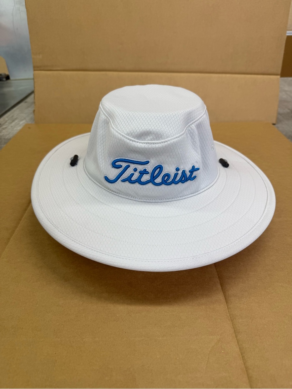 Titleist Tour Aussie Wide Brim Mesh Sun Hat Chin Strap One Size TH24TAUS-048